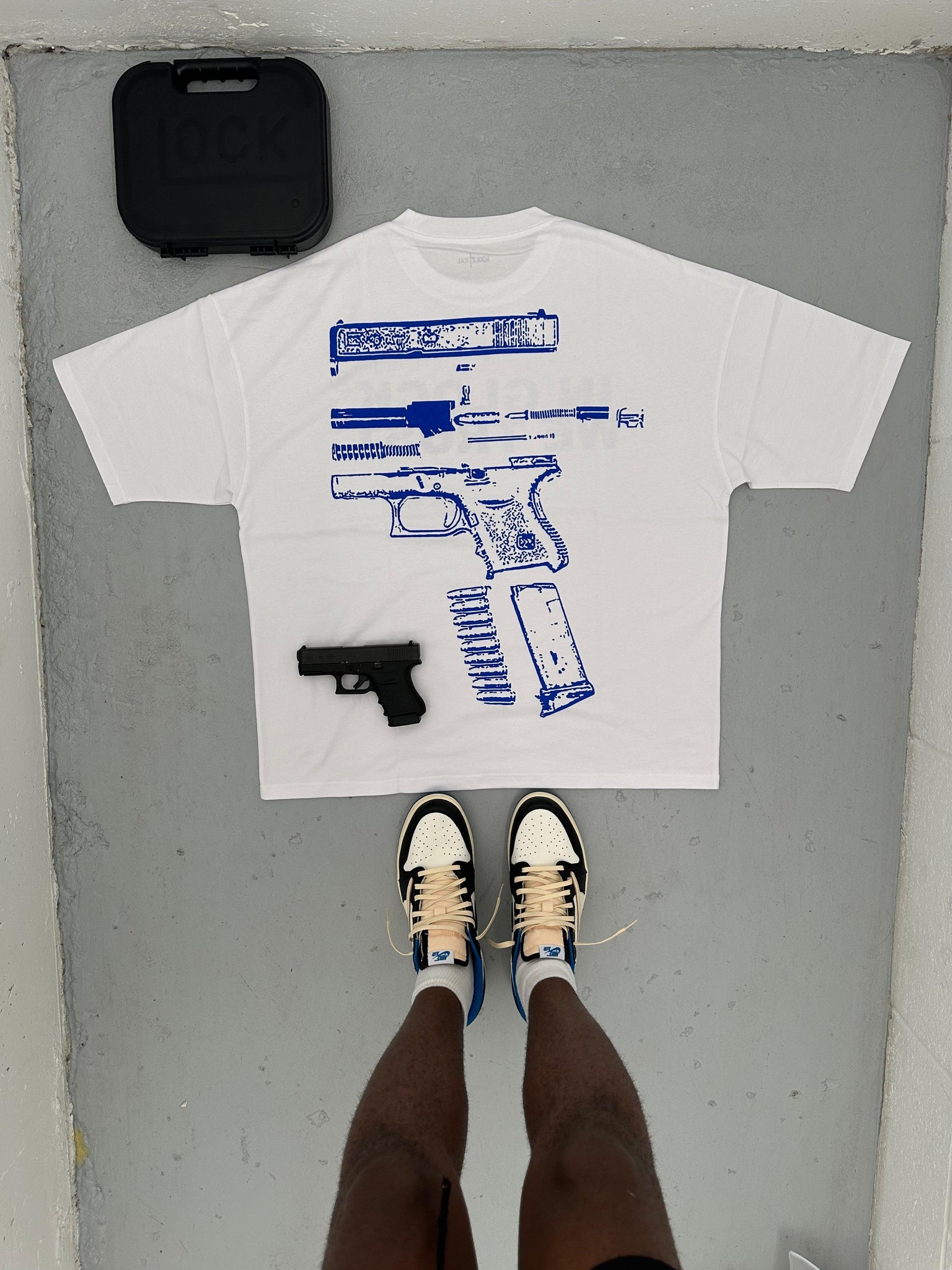 IN GLOCK WE TRUST OVERSIZED TEE (Blue)