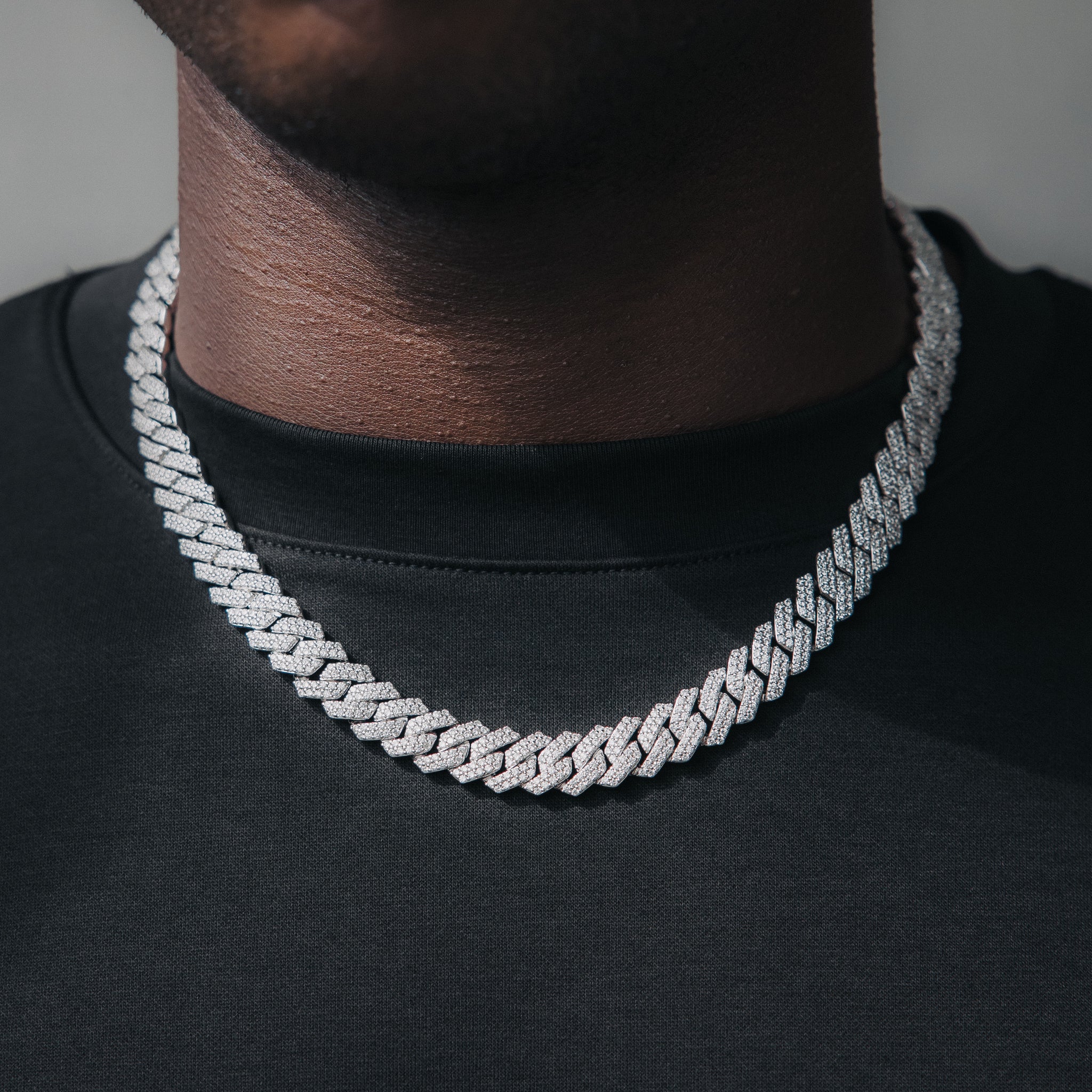 10mm Diamond Prong Link Chain