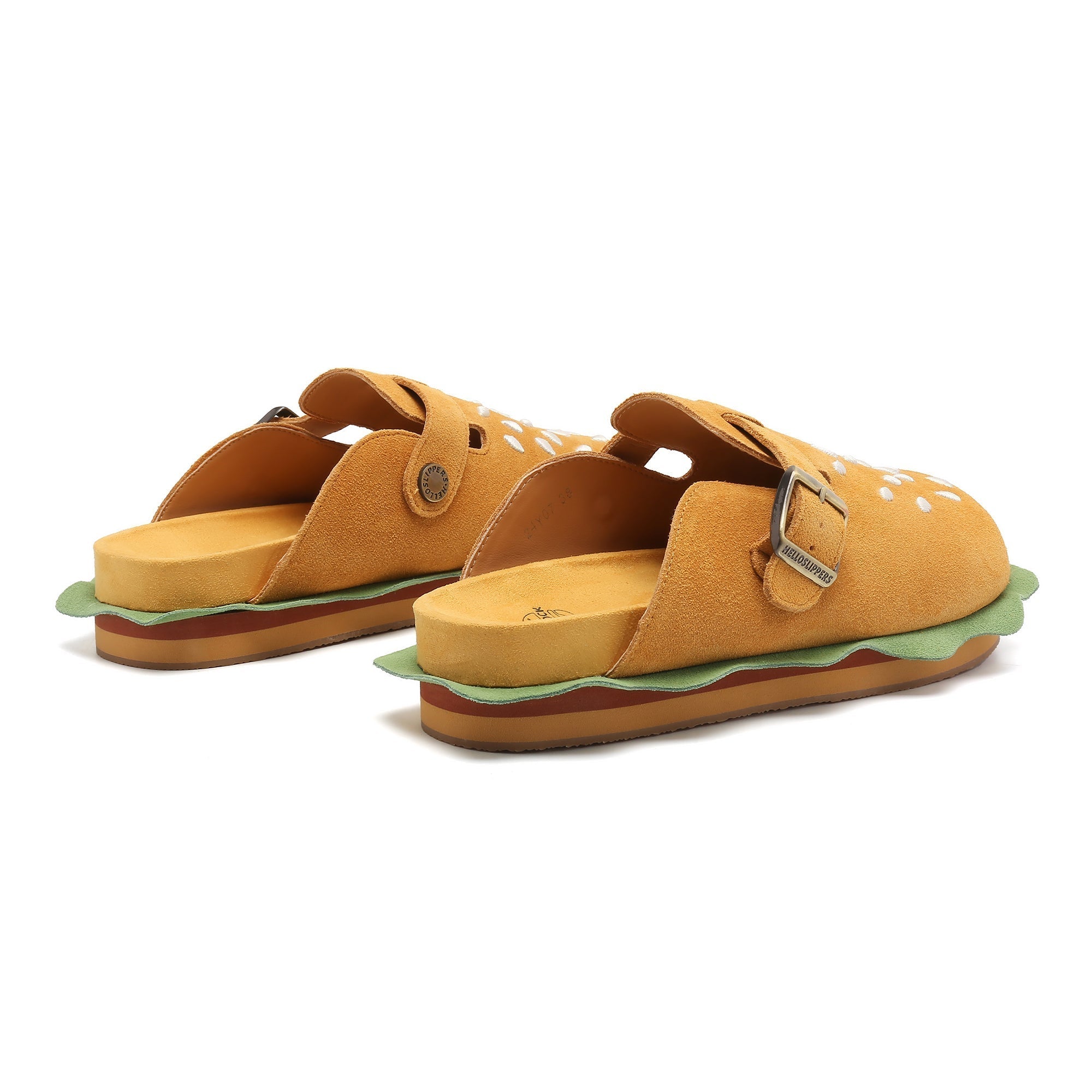 Burgerstock Suede Leather Sandals